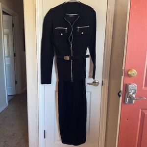 PG collections Long elegant black dress sz 12